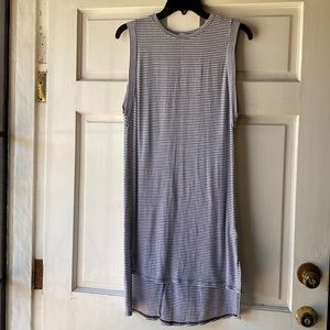 Tobi White and Black Striped High and Low Dress Size S